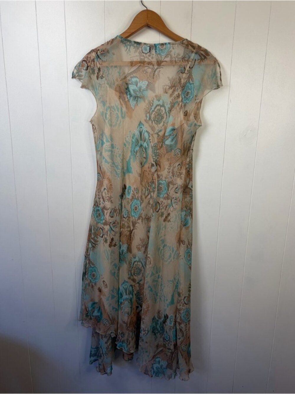 Vintage Y2K Womens Floral Midi Dress Size 10 Fairycore Boho Romantic Cottagecore - Picture 4 of 15